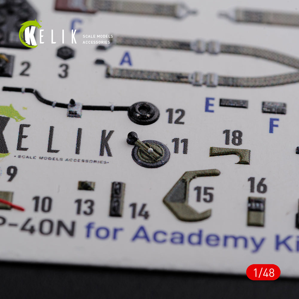 Kelik K3D48086 1:48 Curtiss P-40N interior