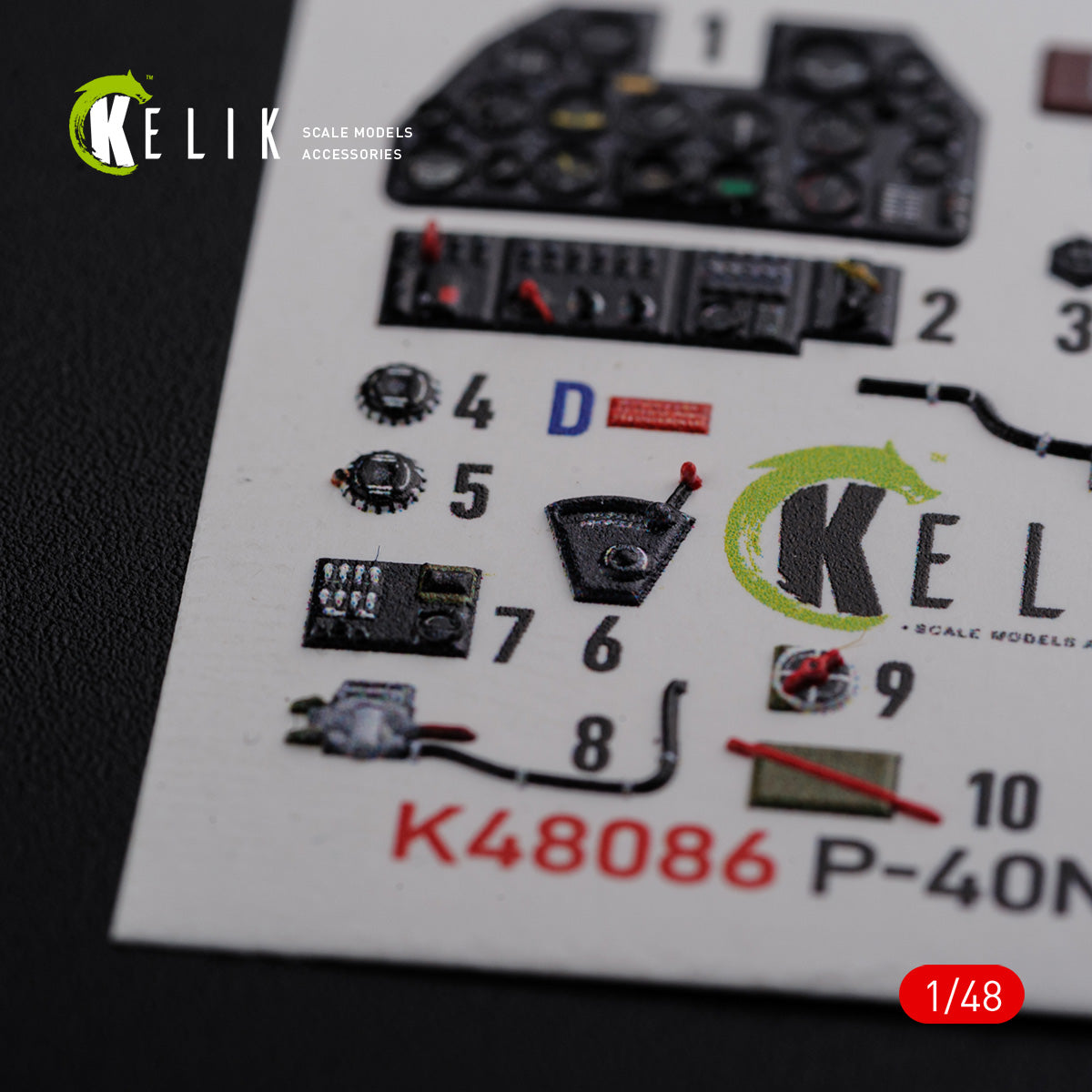 Kelik K3D48086 1:48 Curtiss P-40N interior