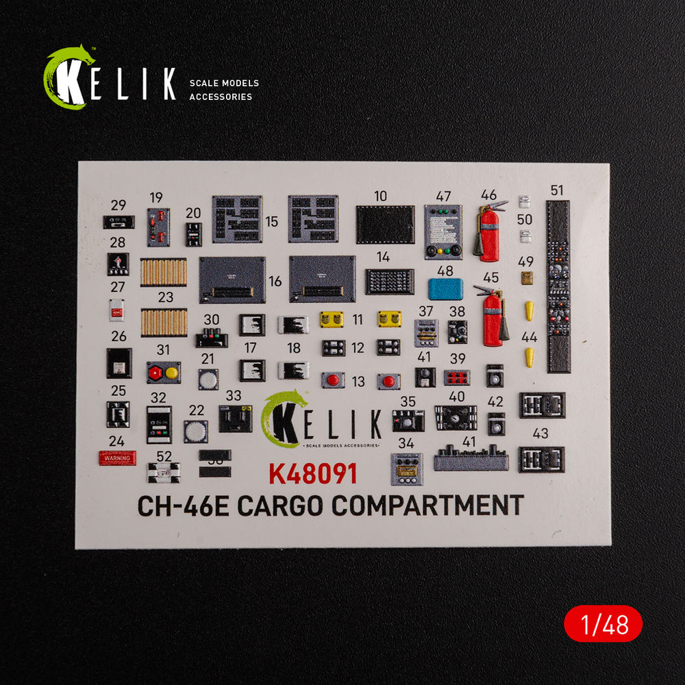 Kelik K3D48091 1:48 Boeing CH-46E Cargo compartment interior