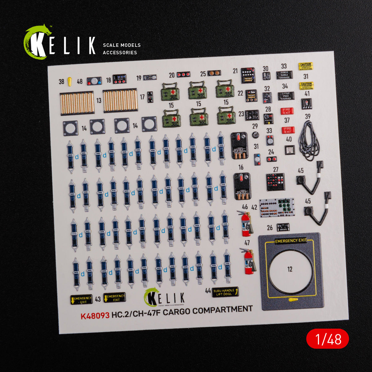 Kelik K3D48093 1:48 Boeing CH-47F interior