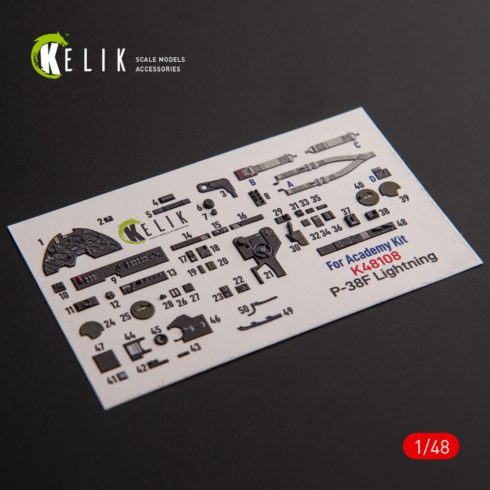 Kelik K3D48108 1:48 Lockheed P-38F "Lightning"