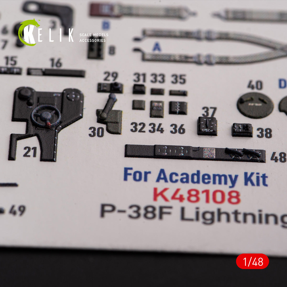 Kelik K3D48108 1:48 Lockheed P-38F "Lightning"