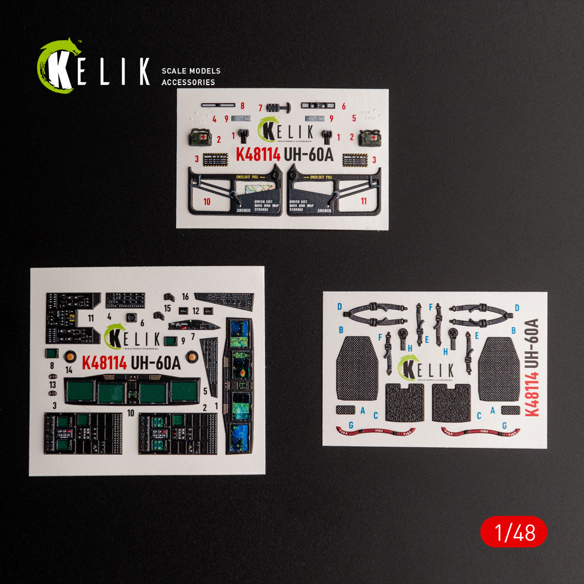 Kelik K3D48114 1:48 Sikorsky UH-60A Black Hawk