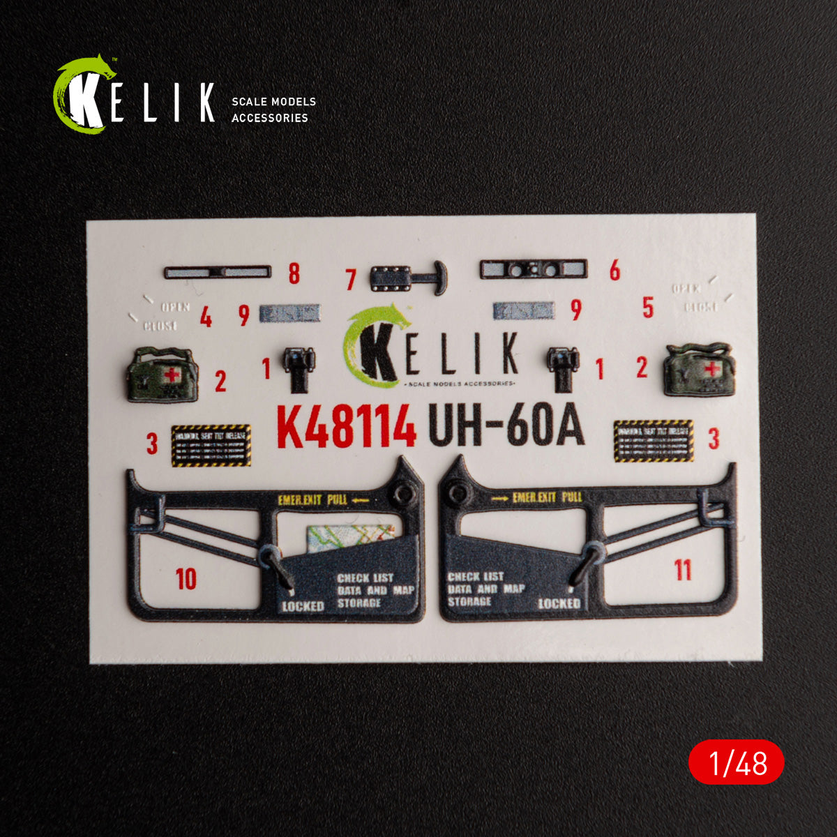 Kelik K3D48114 1:48 Sikorsky UH-60A Black Hawk