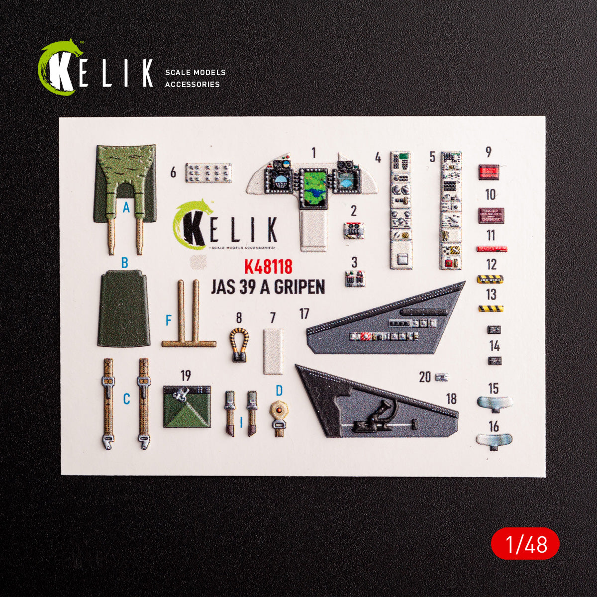 Kelik K3D48118 1:48 Jas-39 A
