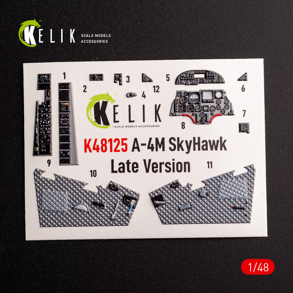 Kelik K3D48125 Douglas A-4M Late Production 3D Interior Decals 1:48