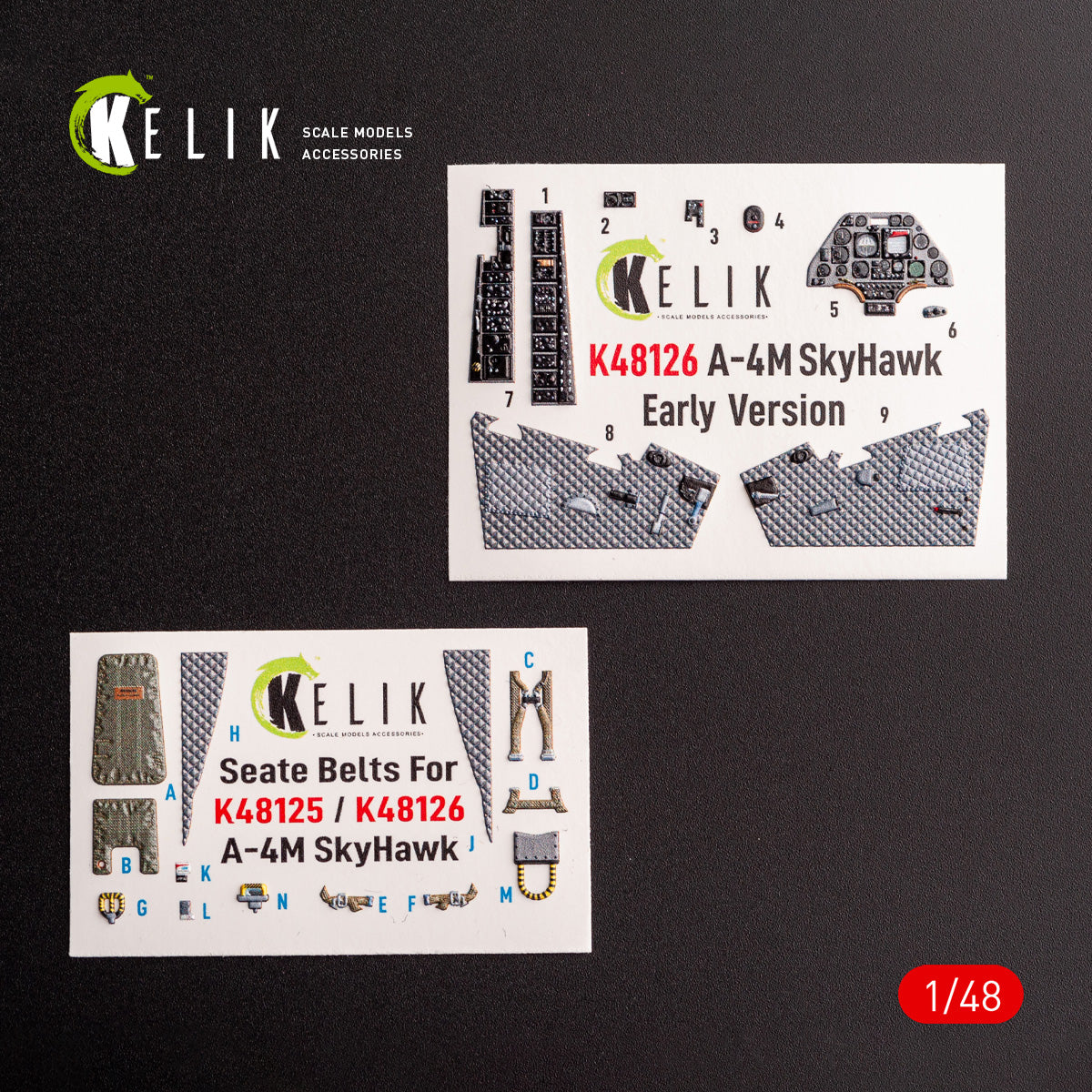 Kelik K3D48126 Douglas A-4M Early Production 3D Interior Decals 1:48