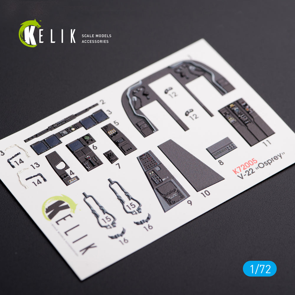 Kelik K3D72005 1:72 Bell/Boeing V-22 Osprey interior
