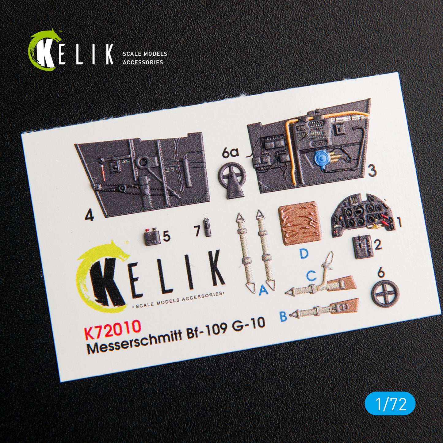 Kelik K3D72010 1:72 Messerschmitt Bf-109G-10 interior