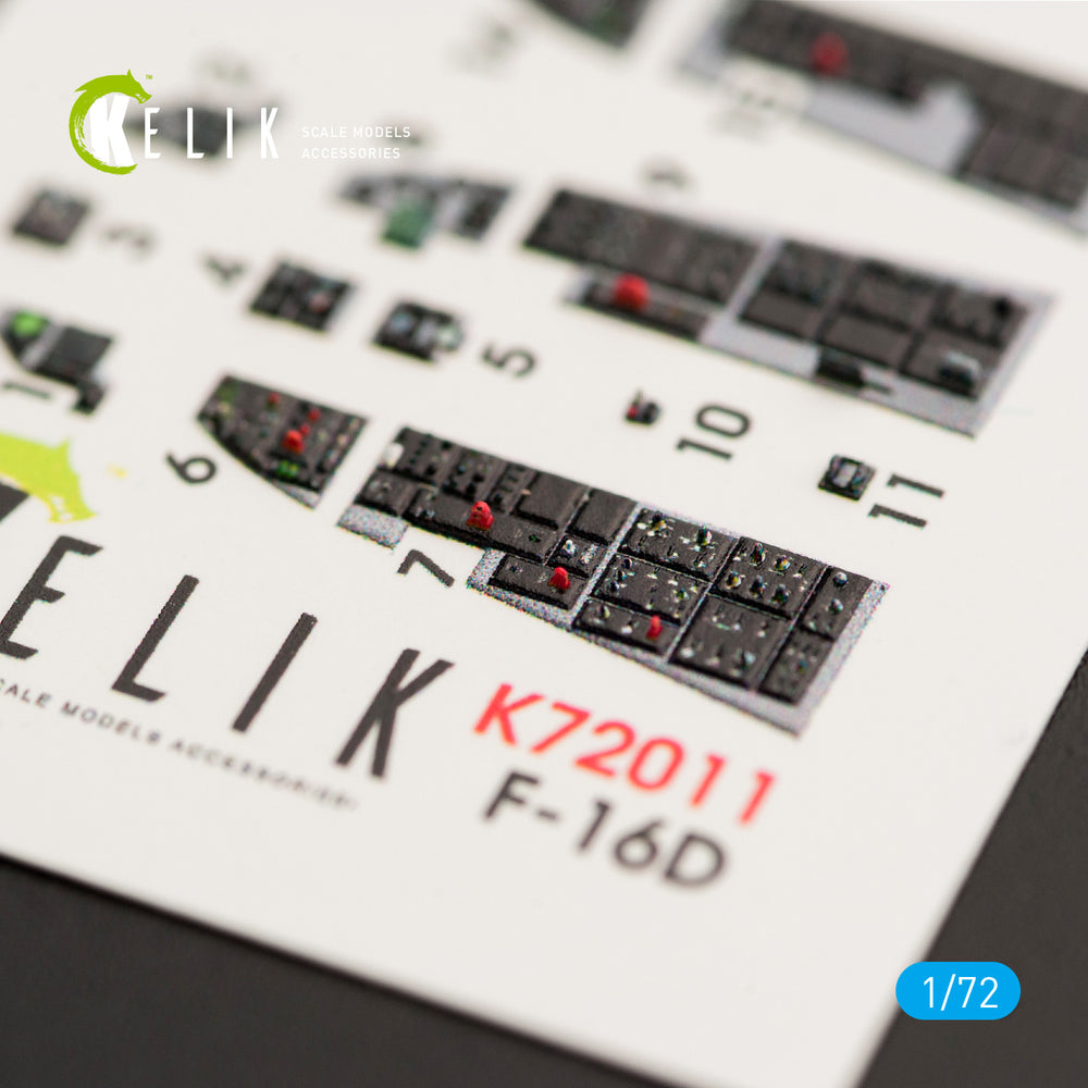 Kelik K3D72011 1:72 Lockheed-Martin F-16D Fighting Falcon interior