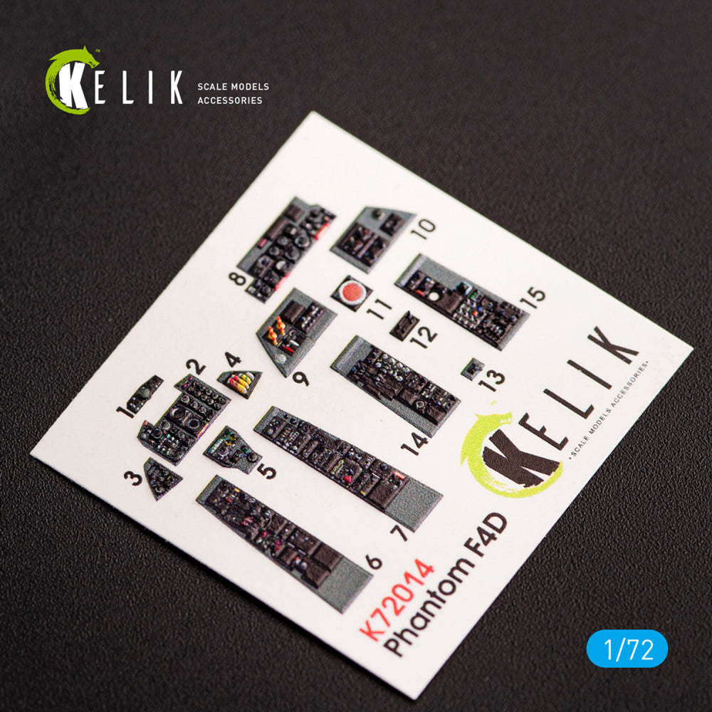 Kelik K3D72014 1:72 McDonnell F-4D Phantom II interior