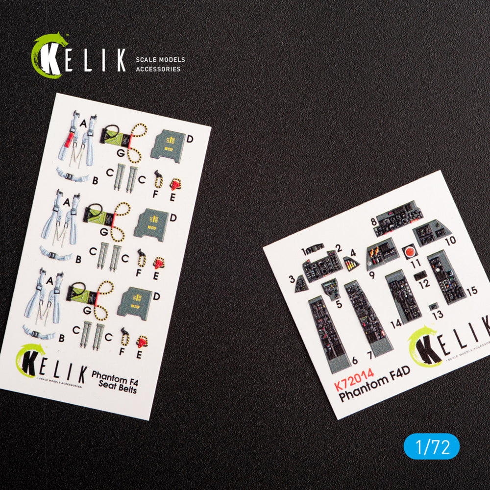 Kelik K3D72014 1:72 McDonnell F-4D Phantom II interior