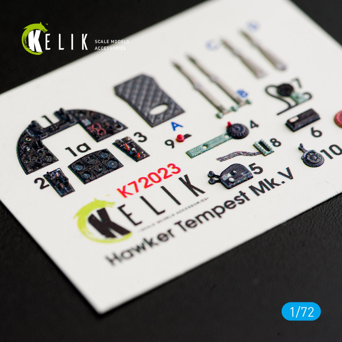 Kelik K3D72023 1:72 Hawker Tempest Mk.V Interior 3D-Decal