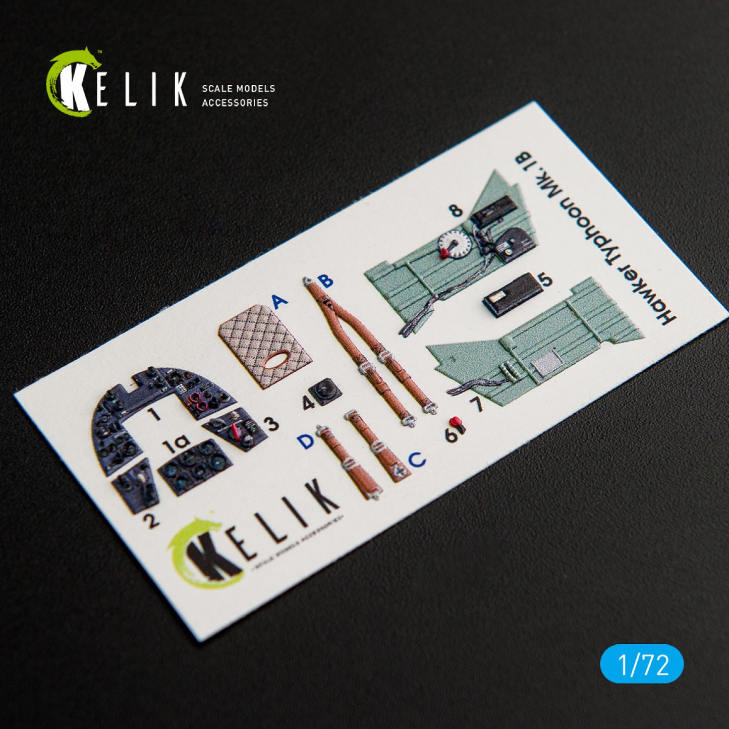 Kelik K3D72024 1:72 Hawker Typhoon Mk.IB Interior 3D-Decal