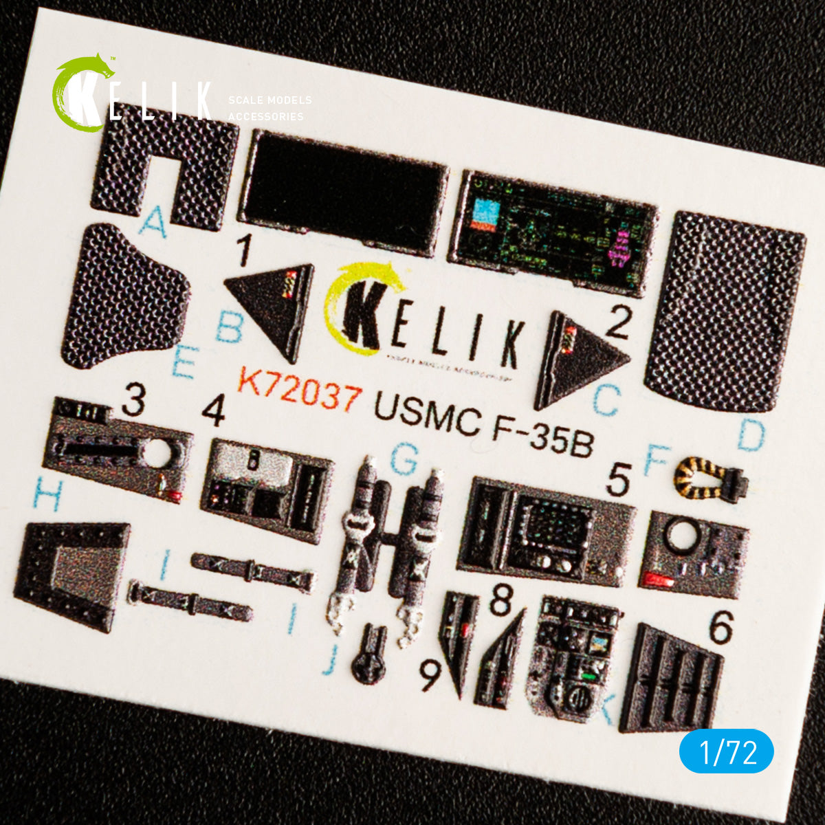 Kelik K3D72037 1:72 Lockheed-Martin F-35C Lightning II interior
