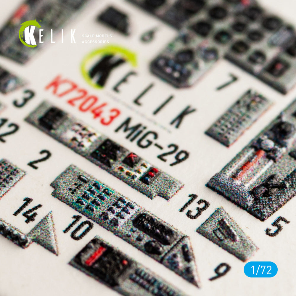 Kelik K3D72043 1:72 Mikoyan MiG-29 Fulcrum-A 9-12 interior