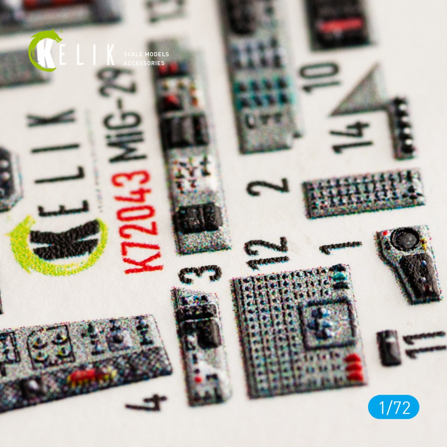 Kelik K3D72043 1:72 Mikoyan MiG-29 Fulcrum-A 9-12 interior