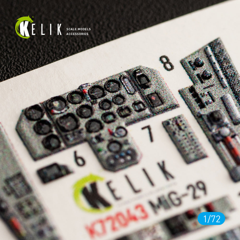 Kelik K3D72043 1:72 Mikoyan MiG-29 Fulcrum-A 9-12 interior