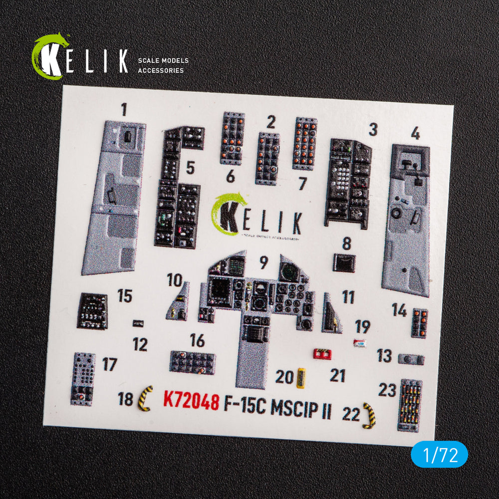 Kelik K3D72048 1:72 McDonnell F-15C MSIP II Eagle interior