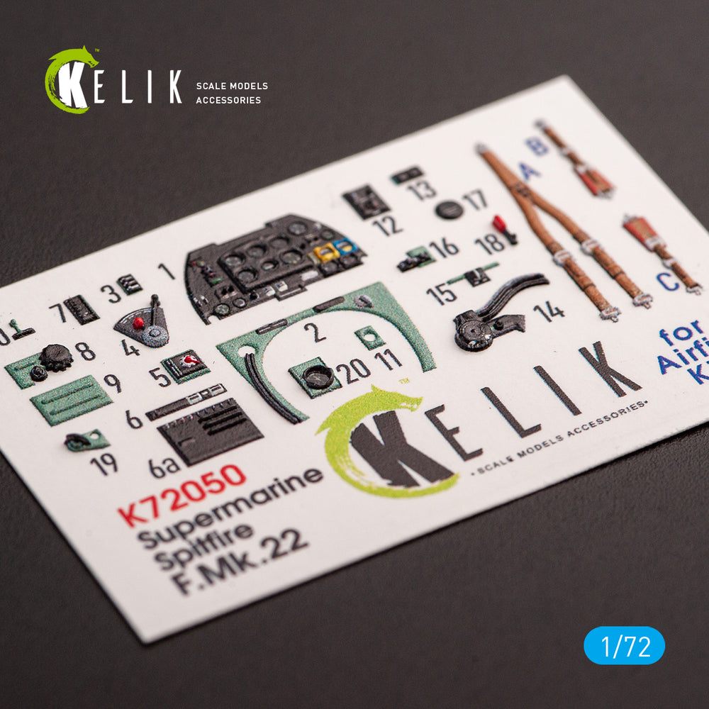 Kelik K3D72050 1:72 Supermarine Spitfire F.Mk.22
