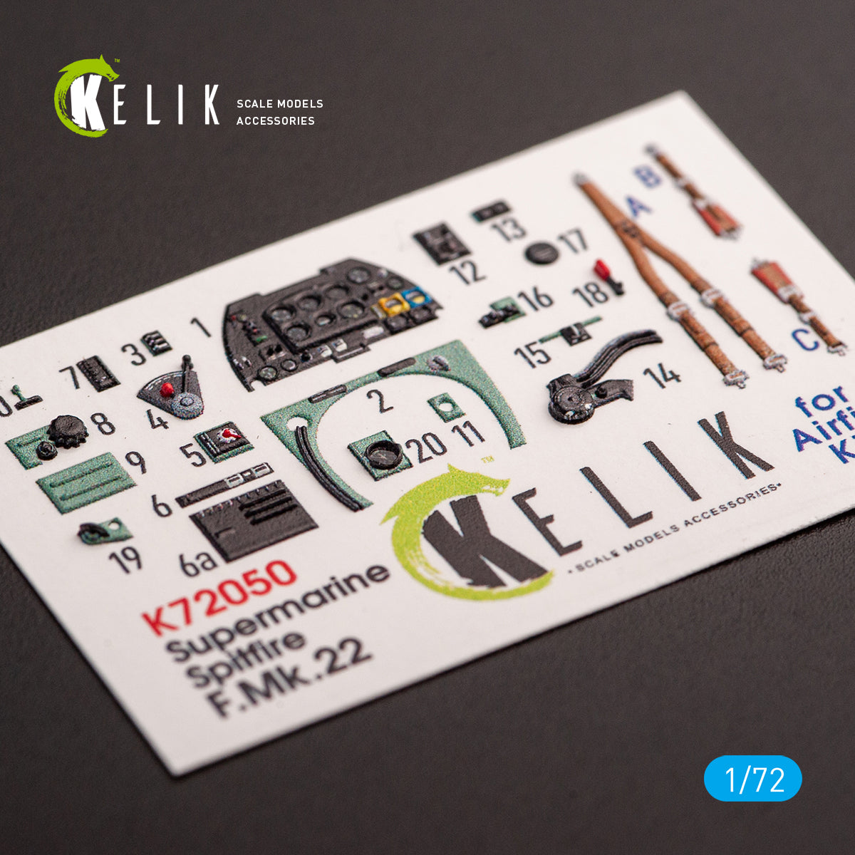Kelik K3D72050 1:72 Supermarine Spitfire F.Mk.22