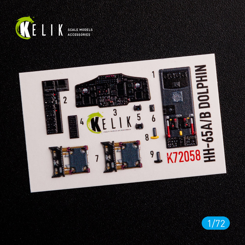 Kelik K3D72058 1:72 HH-65A/B Dolphin interior