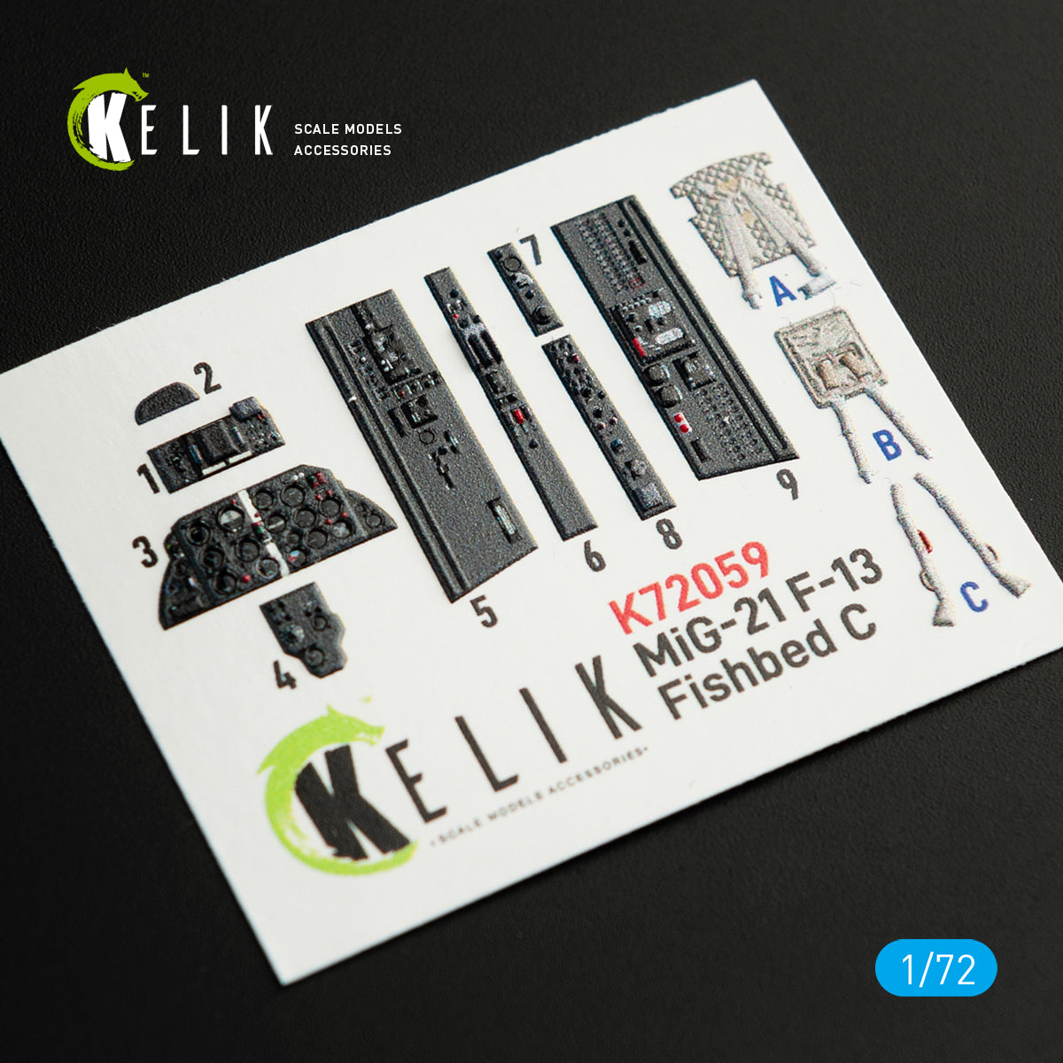 Kelik K3D72059 1:72 Mikoyan MiG-21F-13 interior