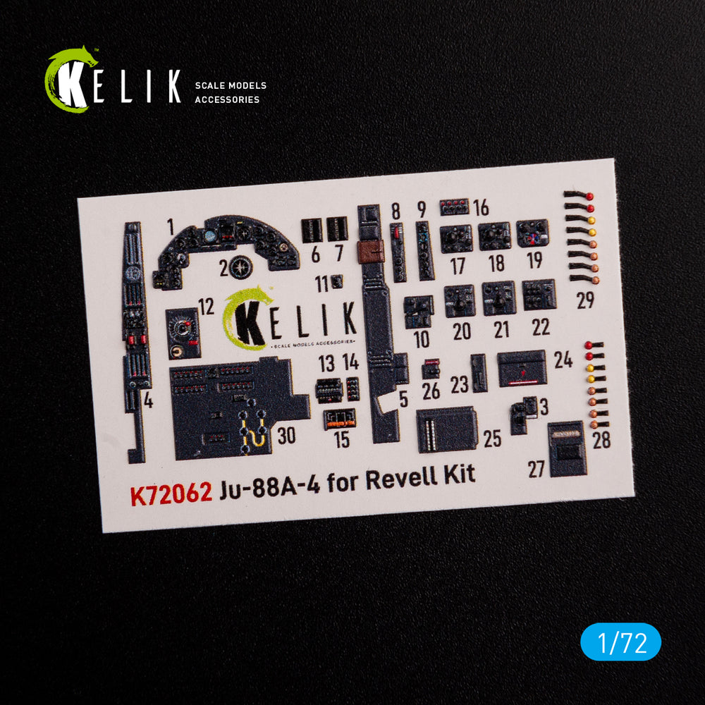 Kelik K3D72062 1:72 Junkers Ju-88A-4 interior