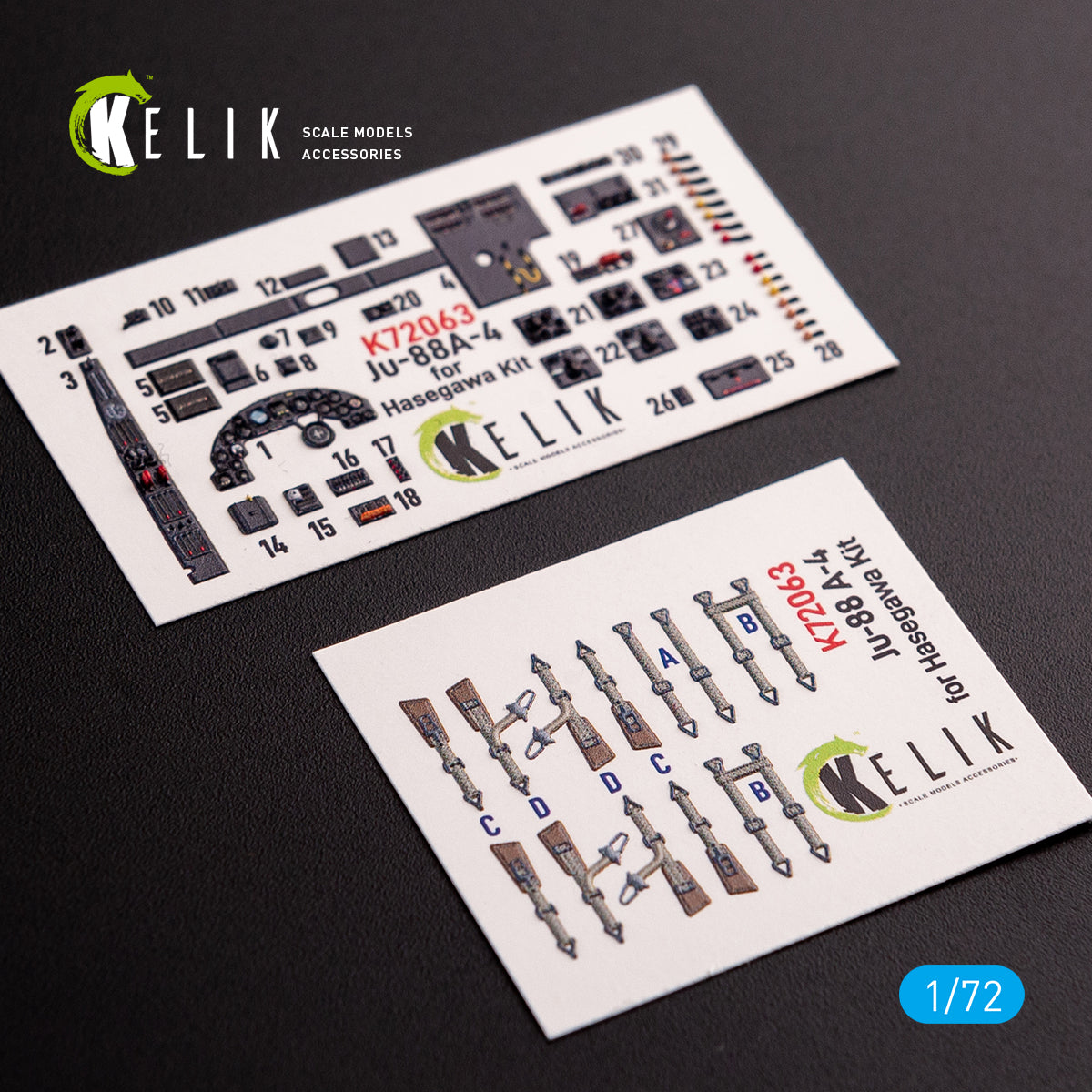 Kelik K3D72063 1:72 Junkers Ju-88A-4 interior
