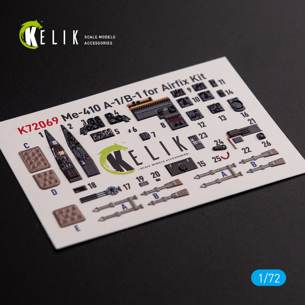 Kelik K3D72069 1:72 Messerschmitt Me-410A-1 interior