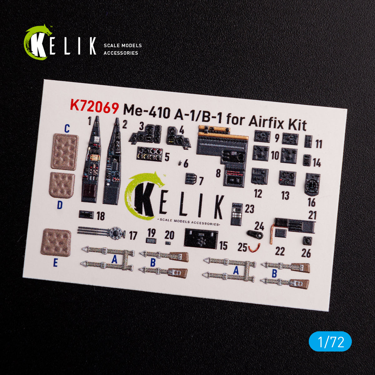 Kelik K3D72069 1:72 Messerschmitt Me-410A-1 interior