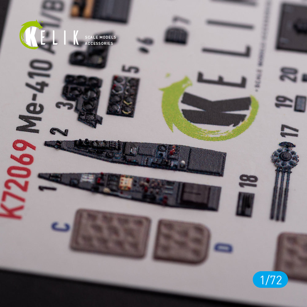 Kelik K3D72069 1:72 Messerschmitt Me-410A-1 interior