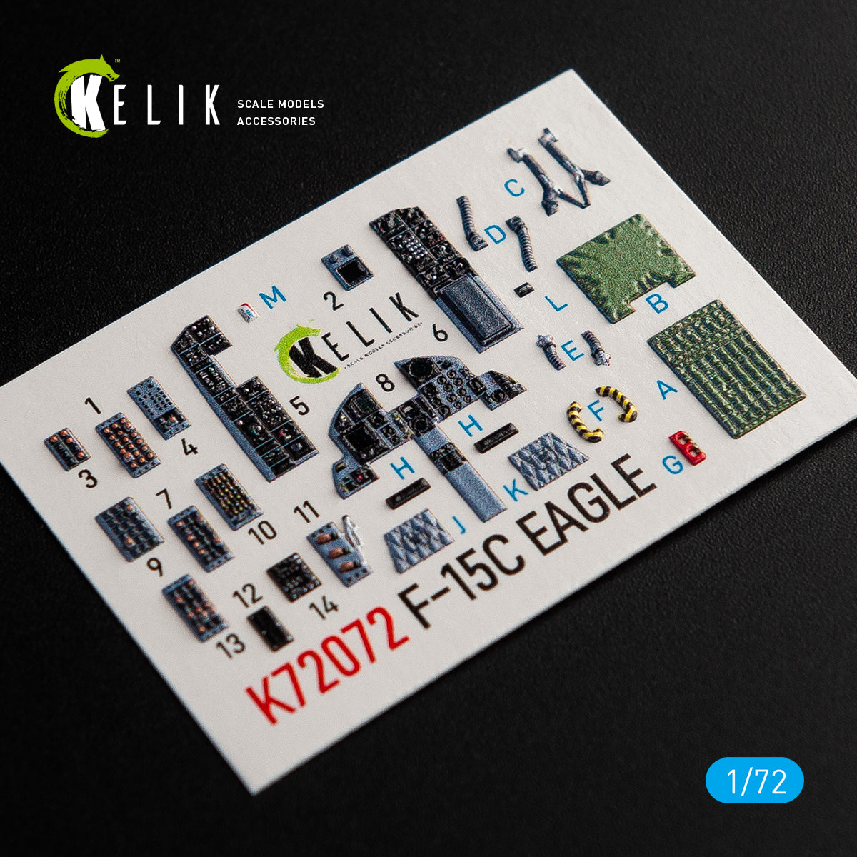 Kelik K3D72072 1:72 McDonnell F-15C Strike Eagle interior