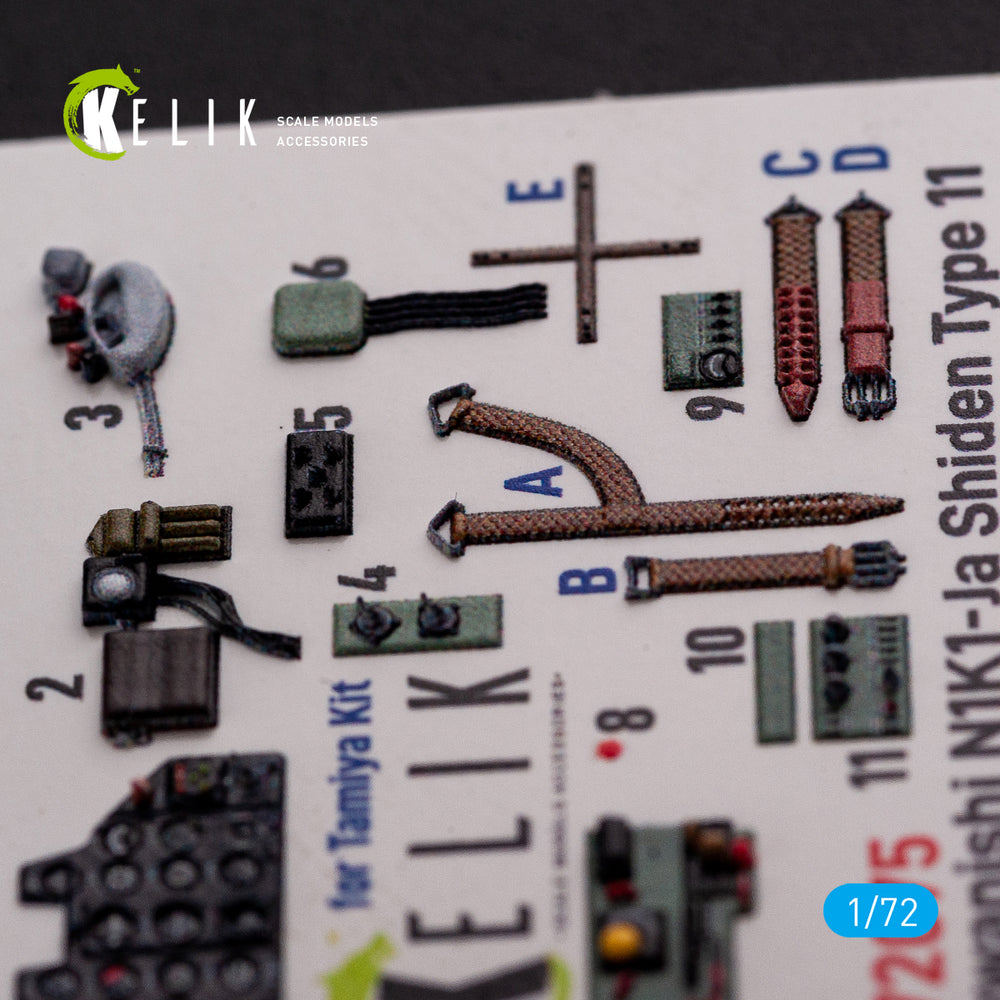 Kelik K3D72075 1:72 Kawanishi N1K1-Ja Shiden Type 11 interior