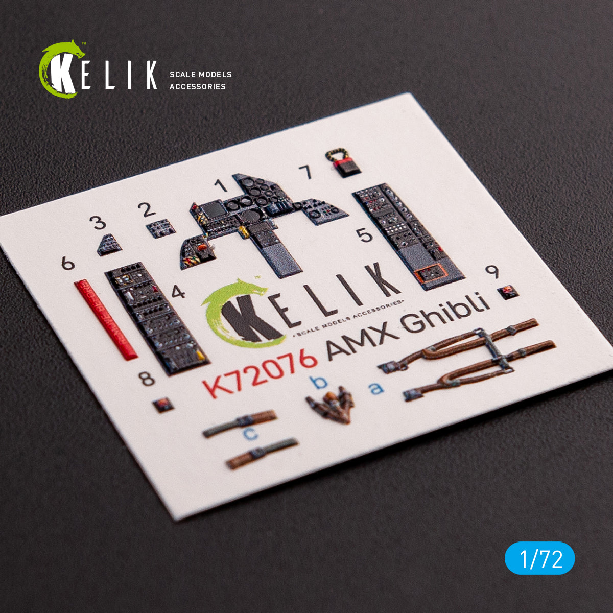 Kelik K3D72076 1:72 Amx Ghibli interior