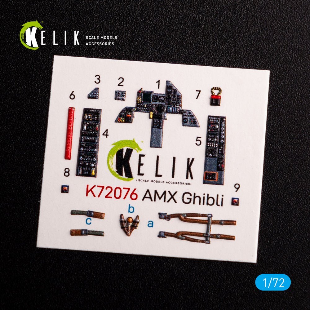 Kelik K3D72076 1:72 Amx Ghibli interior