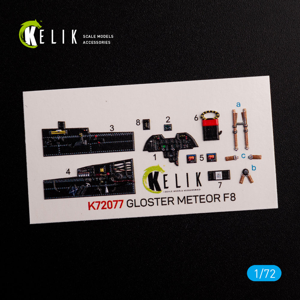 Kelik K3D72077 1:72 Gloster Meteor F.8 interior