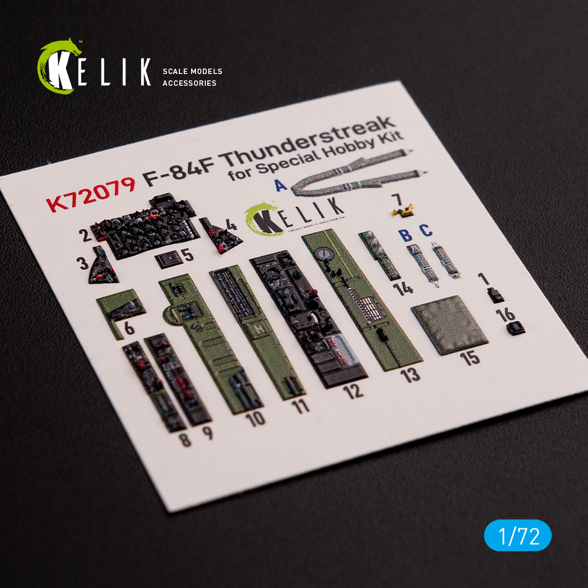 Kelik K3D72079 1:72 Republic F-84F Thunderstreak interior