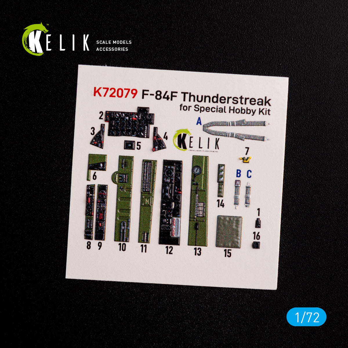 Kelik K3D72079 1:72 Republic F-84F Thunderstreak interior