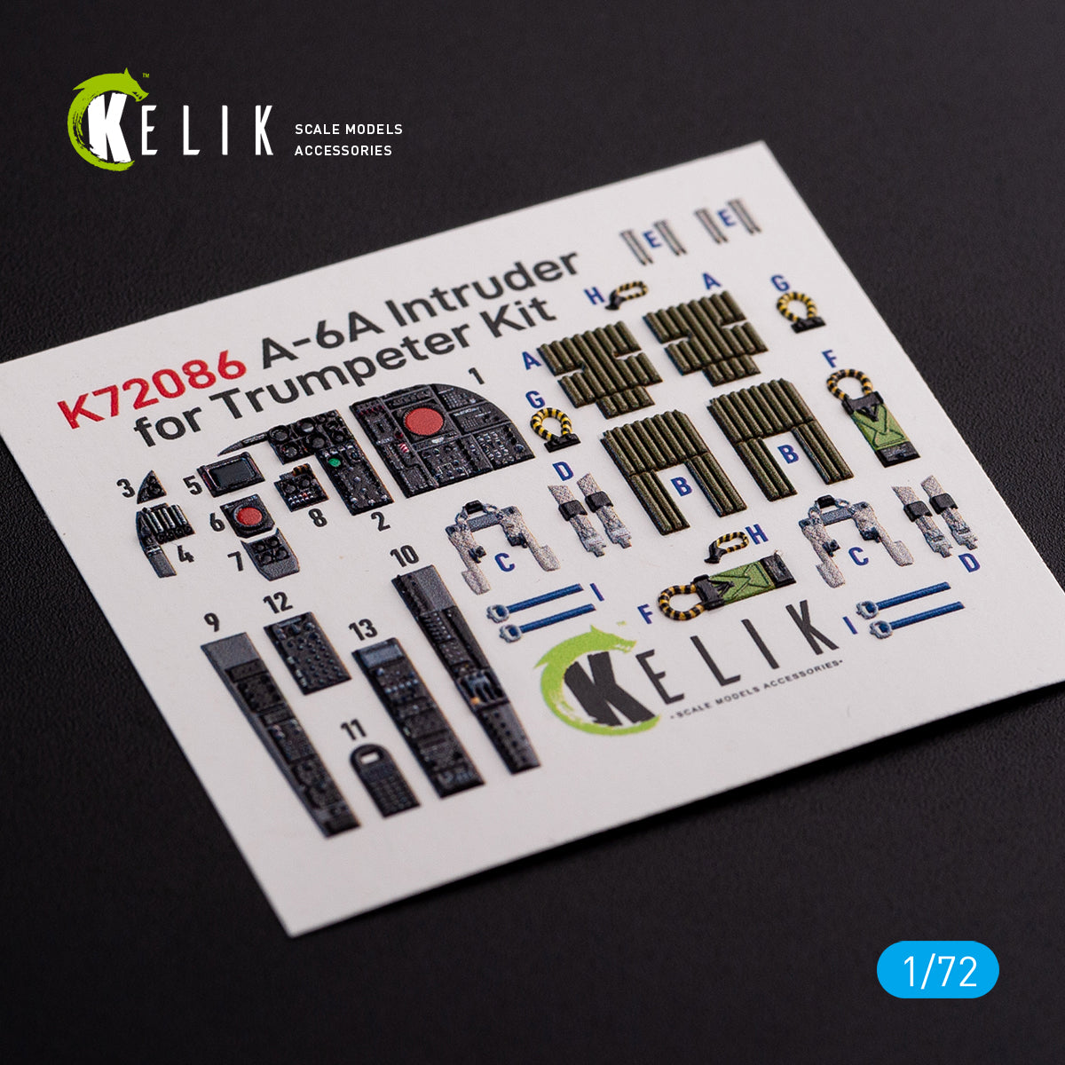 Kelik K3D72086 1:72 Grumman A-6A Intruder interior