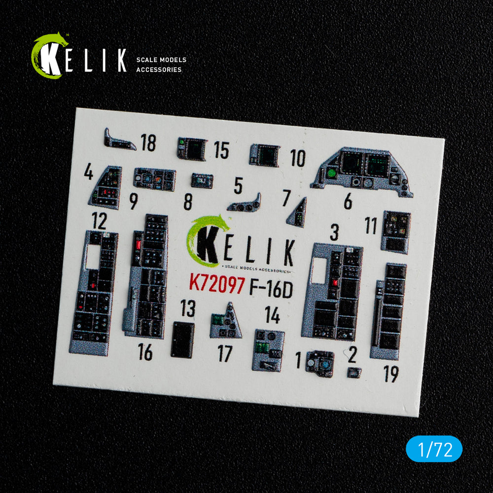 Kelik K3D72097 1:72 Lockheed-Martin F-16D interior