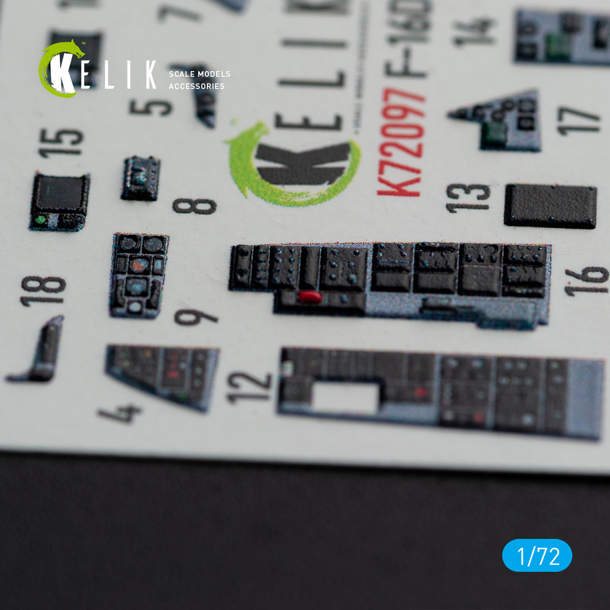 Kelik K3D72097 1:72 Lockheed-Martin F-16D interior