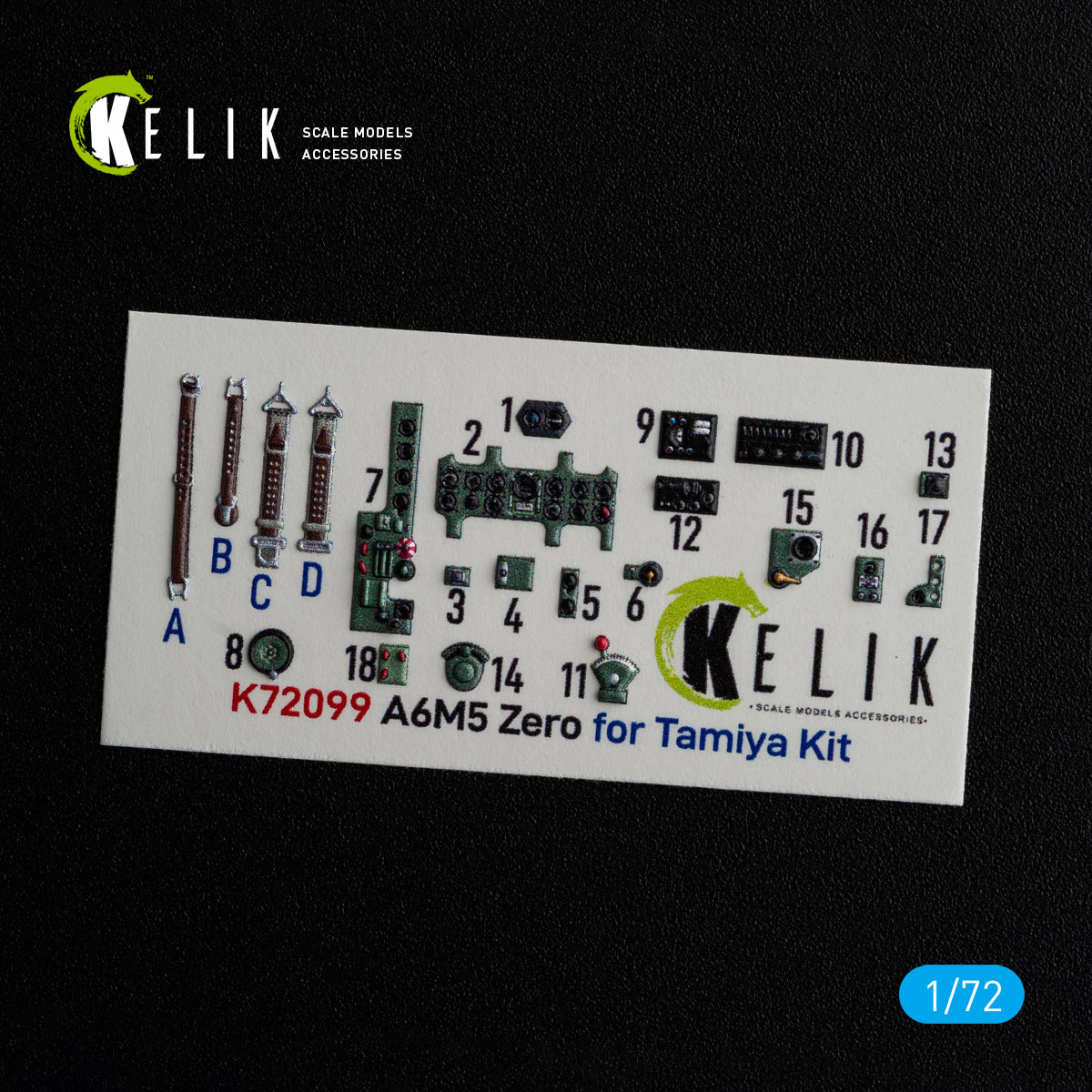Kelik K3D72099 1:72 Mitsubishi A6M5 Zero