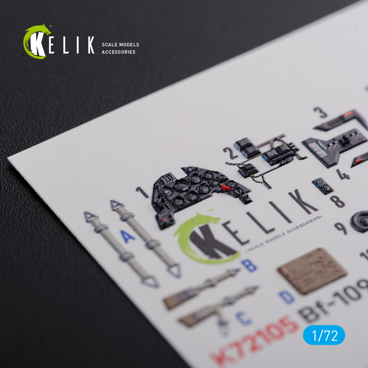 Kelik K3D72105 1:72 Messerschmitt Bf-109G-6 interior