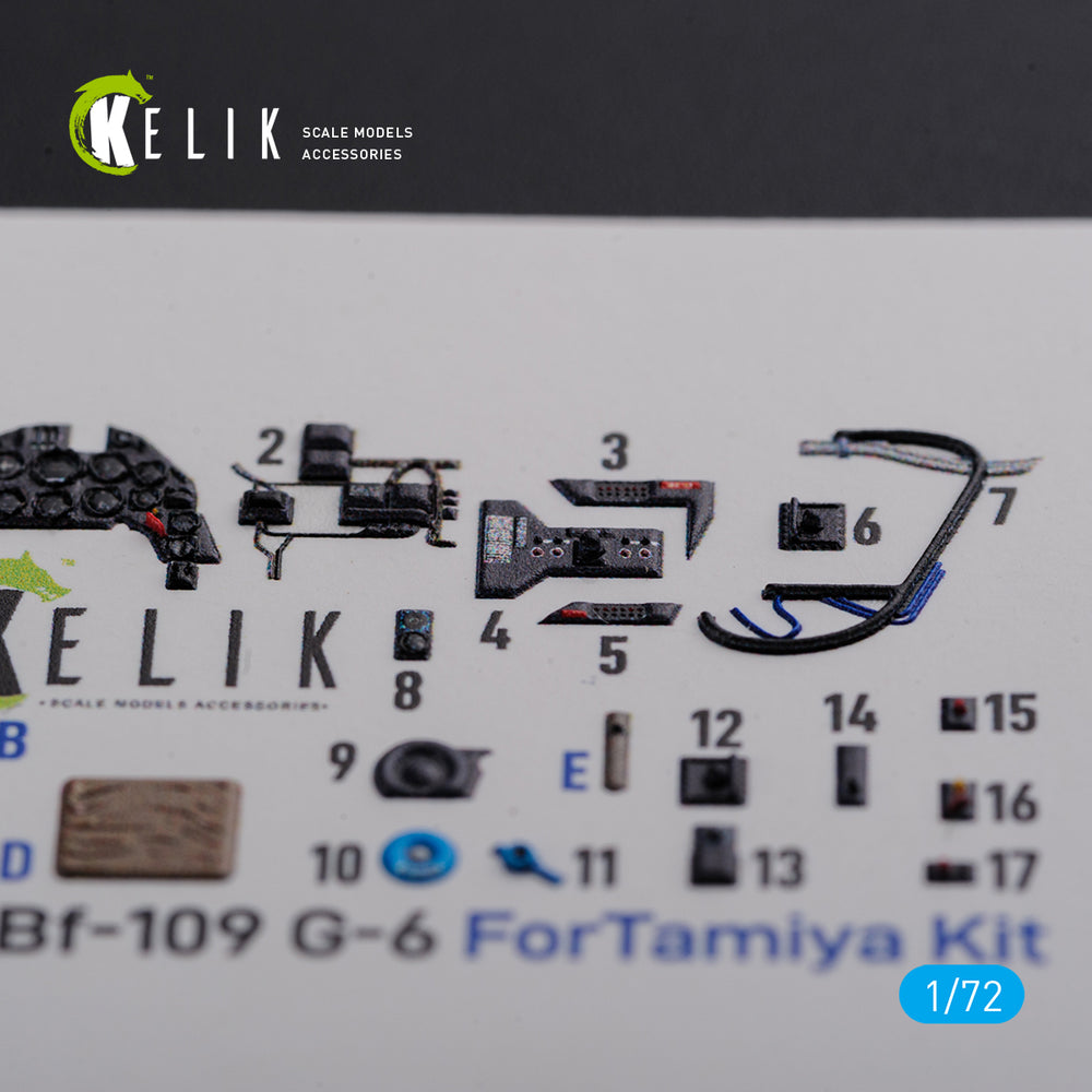 Kelik K3D72105 1:72 Messerschmitt Bf-109G-6 interior