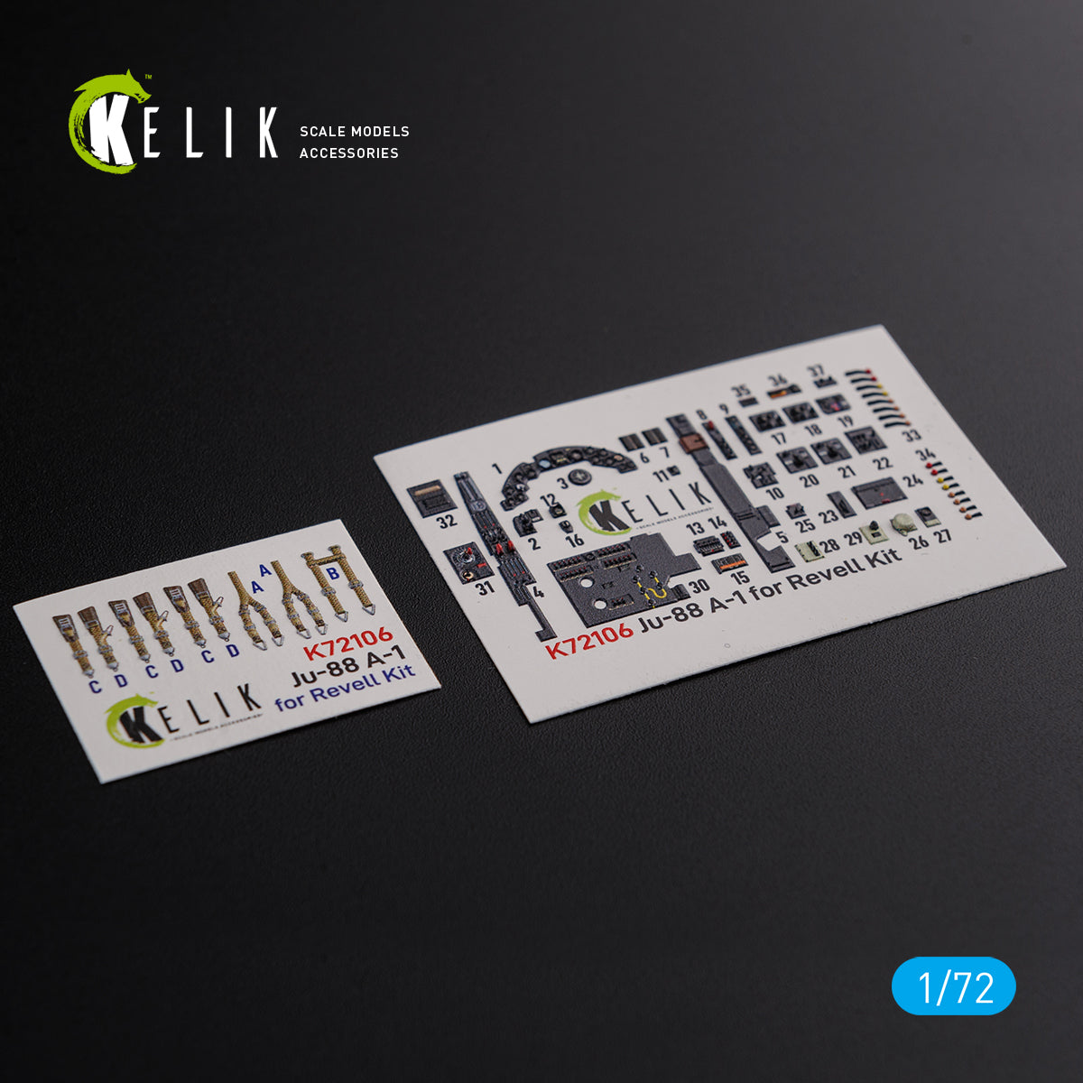 Kelik K3D72106 1:72 Junkers Ju-88A-1 interior