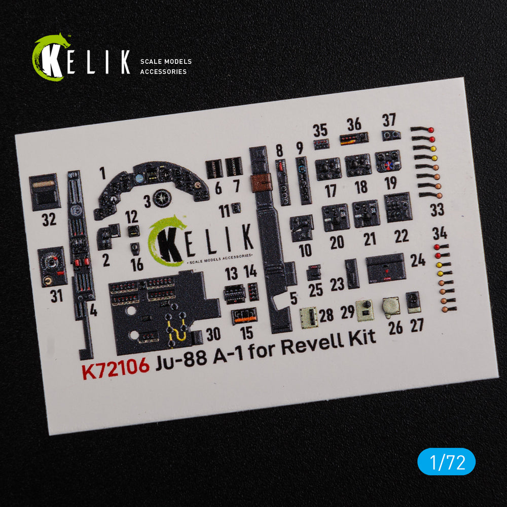 Kelik K3D72106 1:72 Junkers Ju-88A-1 interior