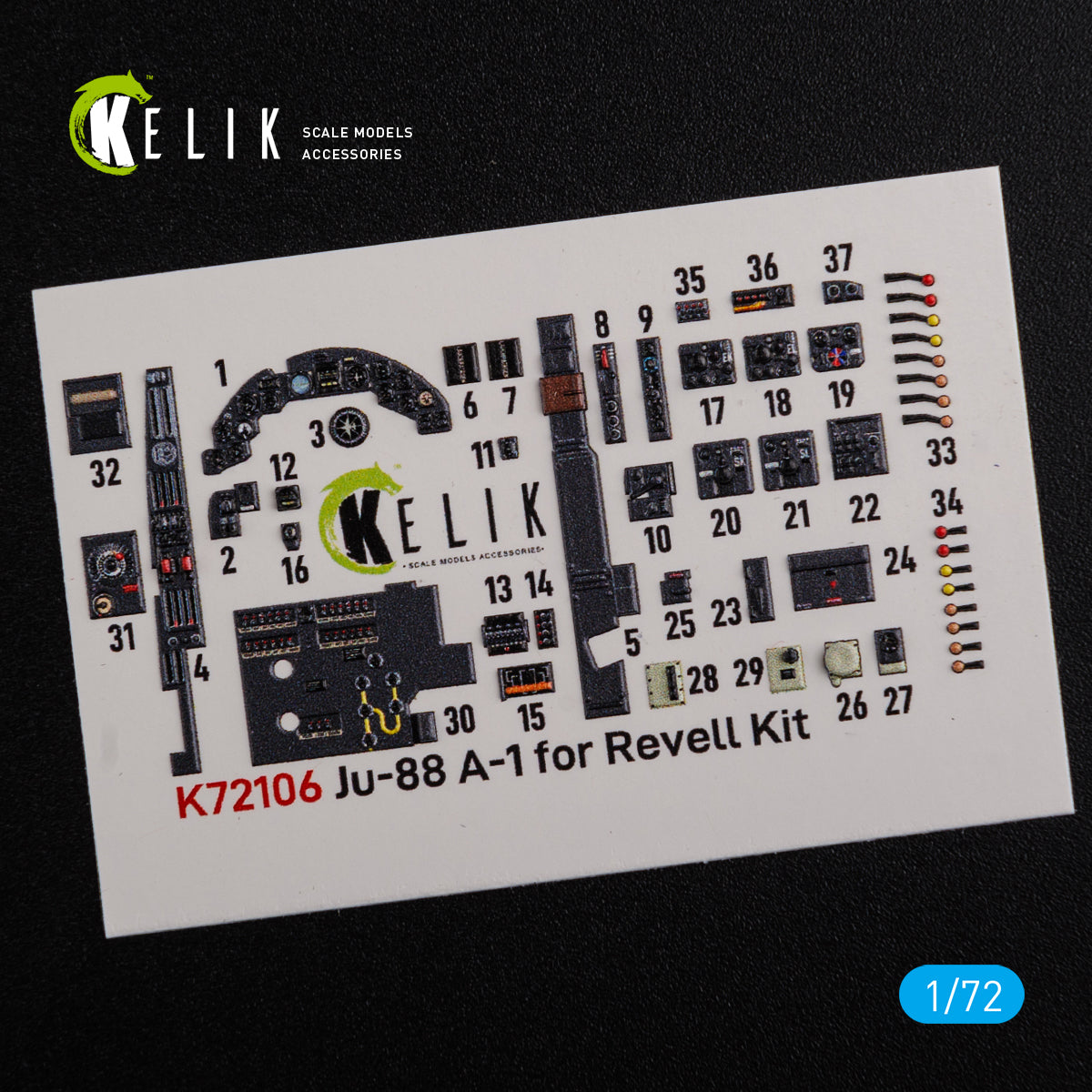 Kelik K3D72106 1:72 Junkers Ju-88A-1 interior