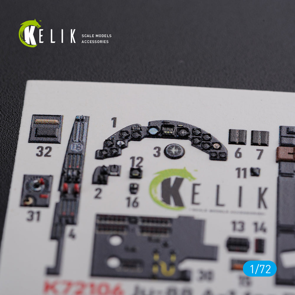 Kelik K3D72106 1:72 Junkers Ju-88A-1 interior