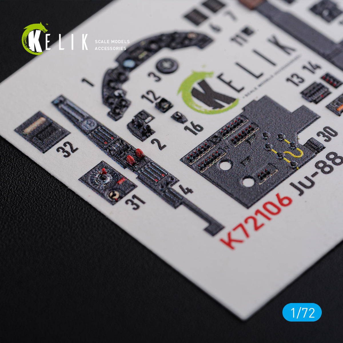 Kelik K3D72106 1:72 Junkers Ju-88A-1 interior